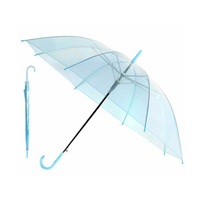 Transparent blue umbrella